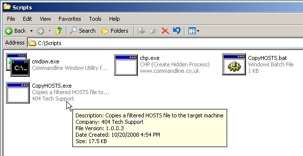 The version numbers and other info shows up in the exe