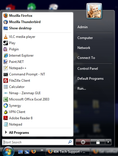 Vista's Start Menu