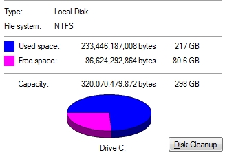 windows drive properties