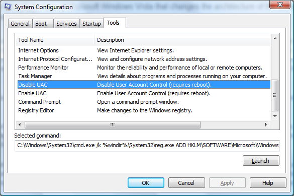User Account Control UAC