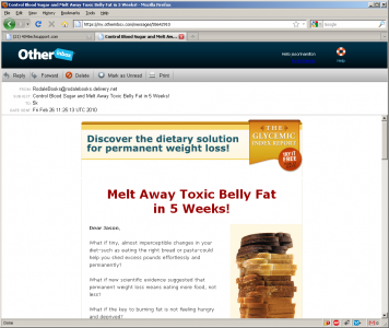spammsg 356x300 The Illinois Marathon and Active.com   A Source of Spam?
