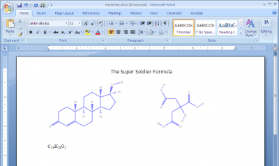 Chem4Word Show Chemistry Notations Easily in Word inuse 400x238 Chem4Word Show Chemistry Notations Easily in Word