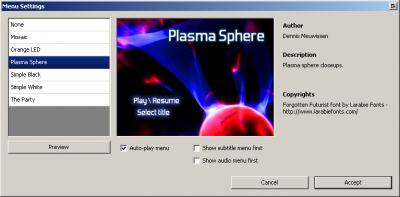 dvdflickmenu 400x197 Avi2Dvd and DVD Flick   Converting Videos (.avi) to DVDs