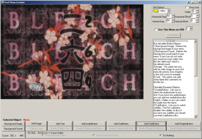 dvdmenu1 400x276 Avi2Dvd and DVD Flick   Converting Videos (.avi) to DVDs