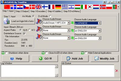 queuejob 400x268 Avi2Dvd and DVD Flick   Converting Videos (.avi) to DVDs