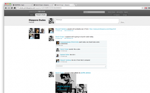 Diaspora, the Privacy Aware Social Network, Developer Release Hits The Web Diaspora screenshots 500x312 Diaspora, the Privacy Aware Social Network, Developer Release Hits The Web
