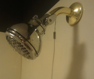 fully installed Product Review: Evolve Ladybug Water Saving Showerhead