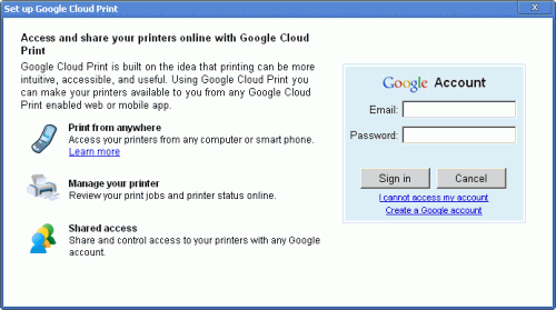 Google Releases Google Cloud Print Beta To The Public prompt 500x279 Google Releases Google Cloud Print Beta To The Public