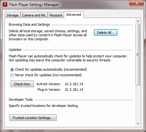 checkupdates Adobe Flash 10.3 Update Released With Privacy and Security Emphasis, Ability To Delete Flash Cookies