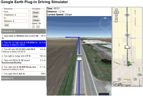google earth simulator 500x335 Save Gas, Take Google Maps and Street View For A Road Trip