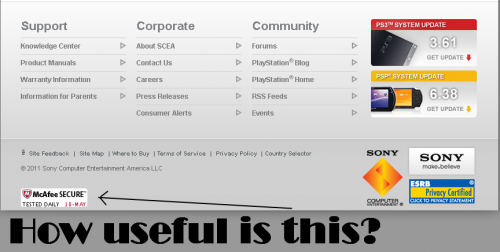 mcafee secure 500x252 Was The PlayStation Network Compromised Again?