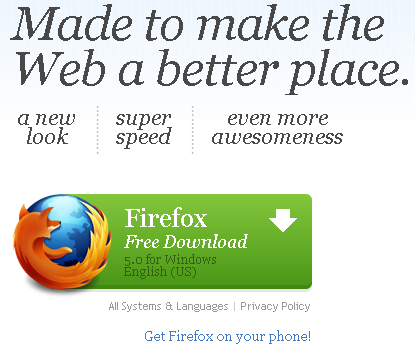 Firefox 5 Lands Without A Bunch of Fanfare But Brings Do Not Track ff5 Firefox 5 Lands Without A Bunch of Fanfare But Brings Do Not Track