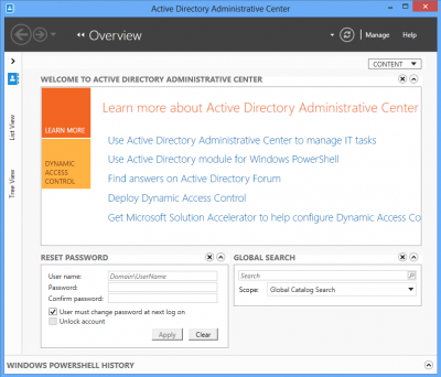 The Active Directory Administrative Center in Windows 8/Server 2012 AD admin center 400x342 The Active Directory Administrative Center in Windows 8/Server 2012