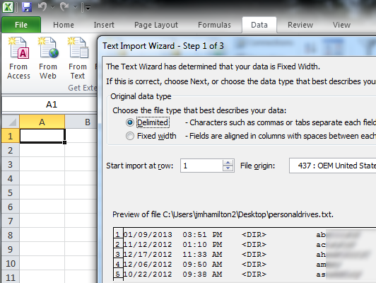 Massaging data to have usable information and save a few keystrokes excel delimited Massaging data to have usable information and save a few keystrokes
