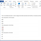 merge multiple word documents results