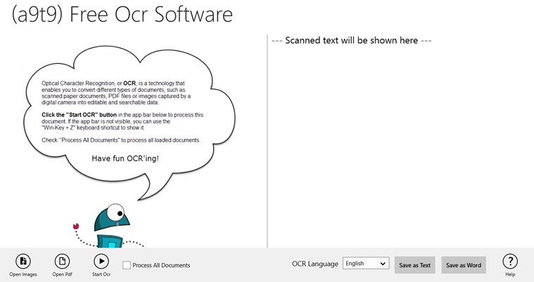 a9t9, free, open-source OCR software - 404 Tech Support